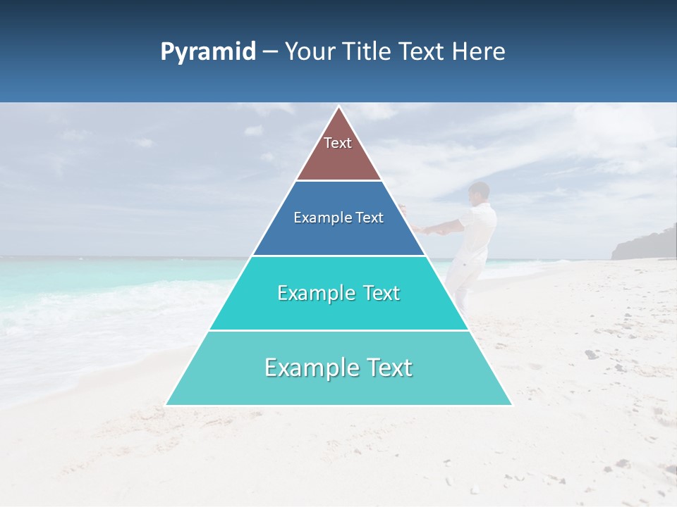 A Man And Woman On A Beach Holding Hands PowerPoint Template