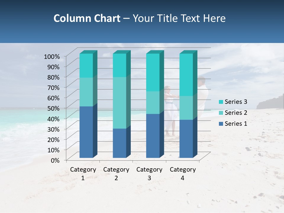 A Man And Woman On A Beach Holding Hands PowerPoint Template