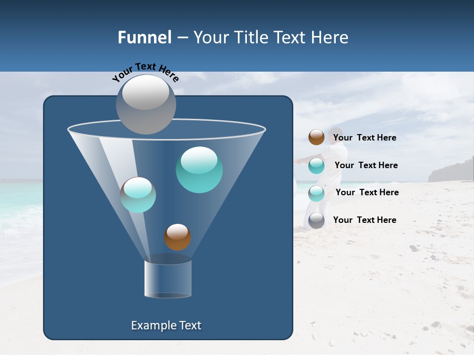 A Man And Woman On A Beach Holding Hands PowerPoint Template