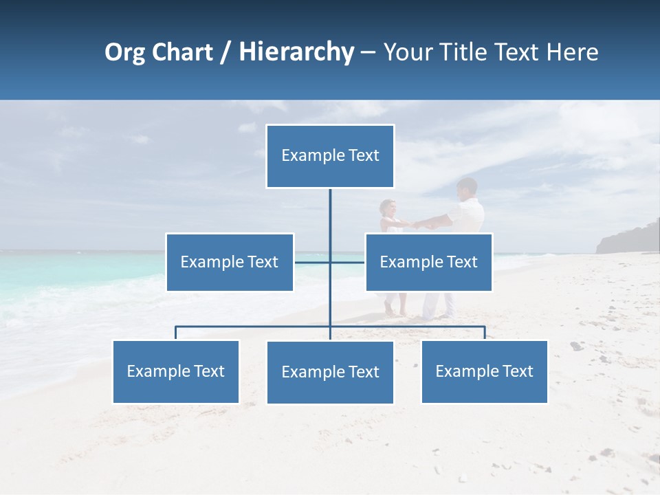 A Man And Woman On A Beach Holding Hands PowerPoint Template