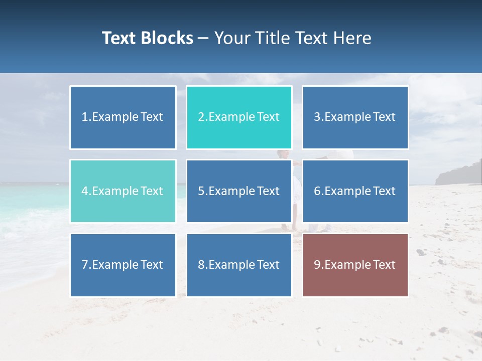 A Man And Woman On A Beach Holding Hands PowerPoint Template