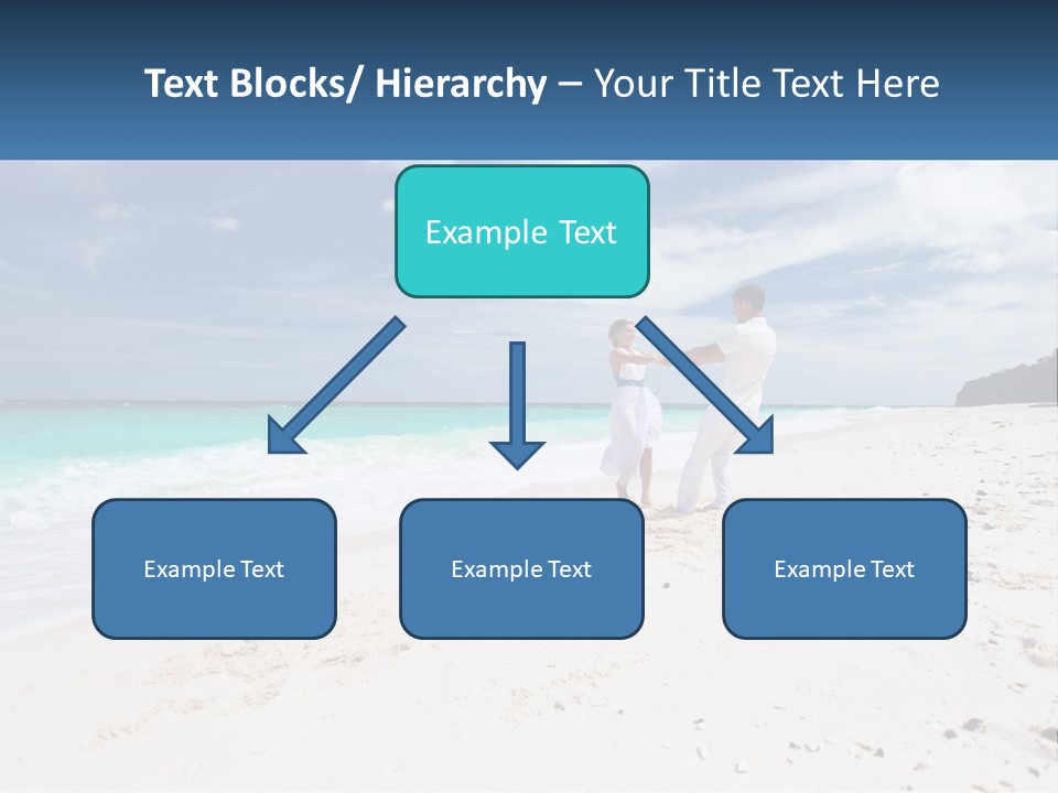 A Man And Woman On A Beach Holding Hands PowerPoint Template