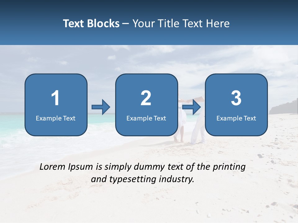 A Man And Woman On A Beach Holding Hands PowerPoint Template