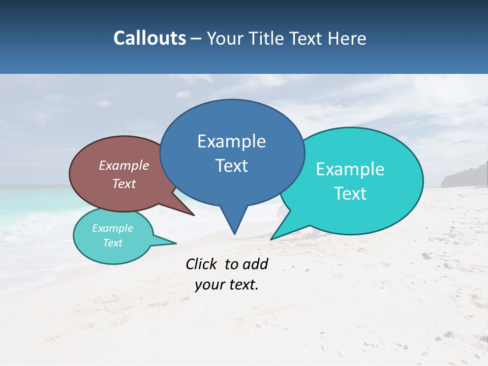 A Man And Woman On A Beach Holding Hands PowerPoint Template