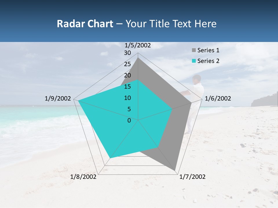 A Man And Woman On A Beach Holding Hands PowerPoint Template