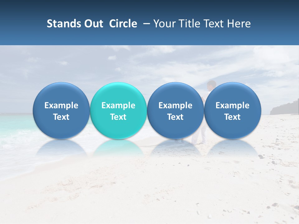 A Man And Woman On A Beach Holding Hands PowerPoint Template