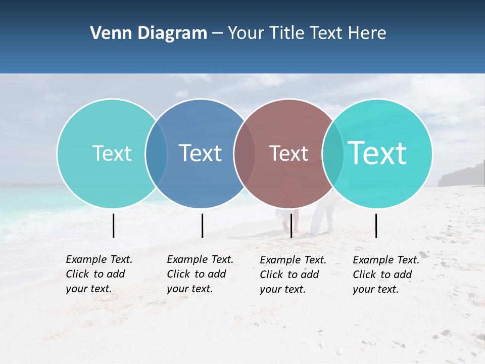 A Man And Woman On A Beach Holding Hands PowerPoint Template