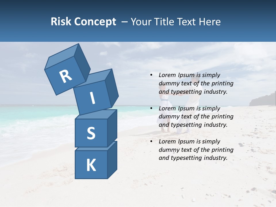 A Man And Woman On A Beach Holding Hands PowerPoint Template