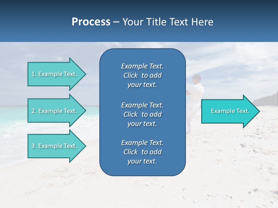 A Man And Woman On A Beach Holding Hands PowerPoint Template