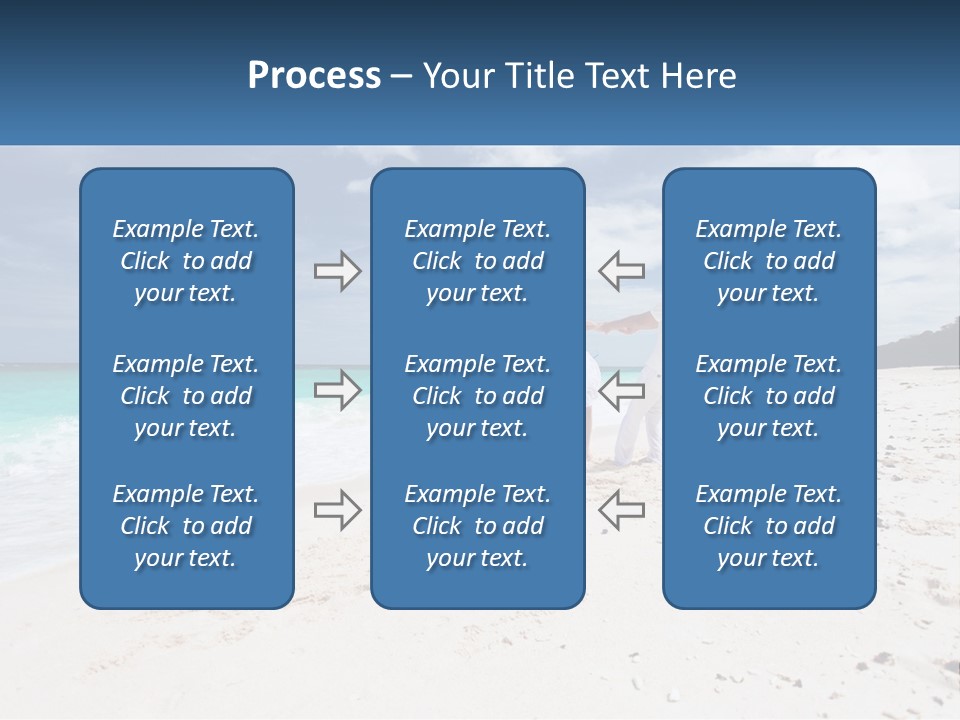 A Man And Woman On A Beach Holding Hands PowerPoint Template