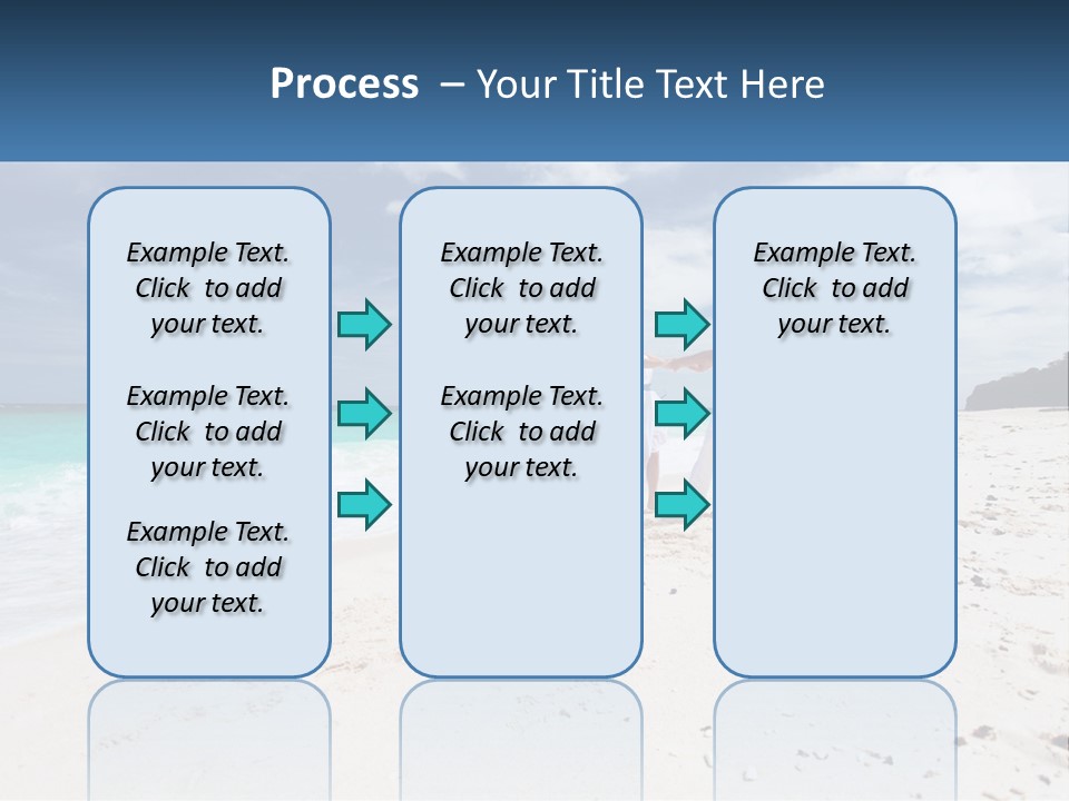 A Man And Woman On A Beach Holding Hands PowerPoint Template