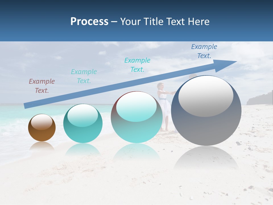 A Man And Woman On A Beach Holding Hands PowerPoint Template