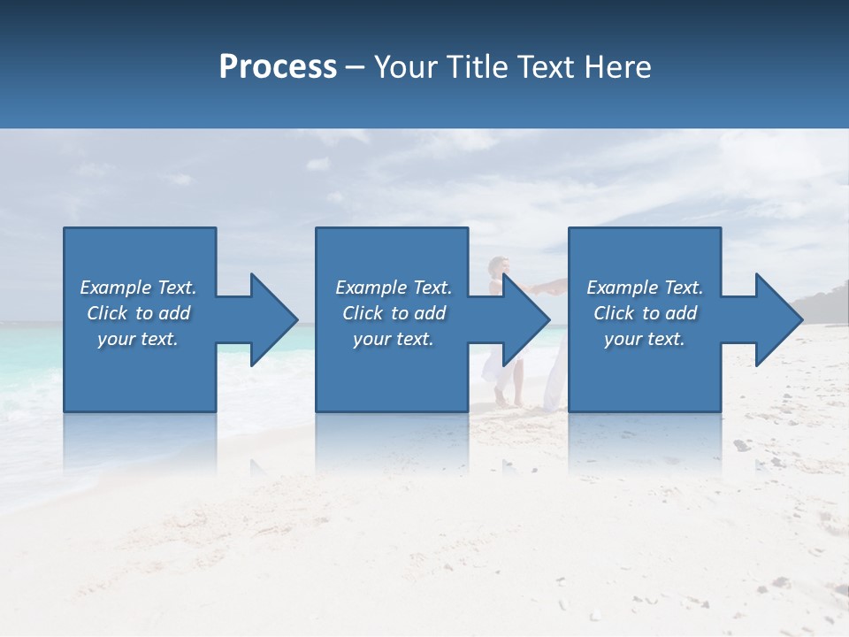 A Man And Woman On A Beach Holding Hands PowerPoint Template