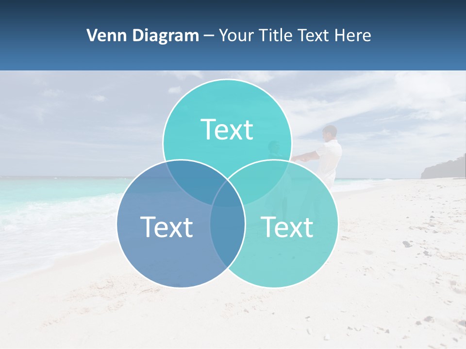 A Man And Woman On A Beach Holding Hands PowerPoint Template