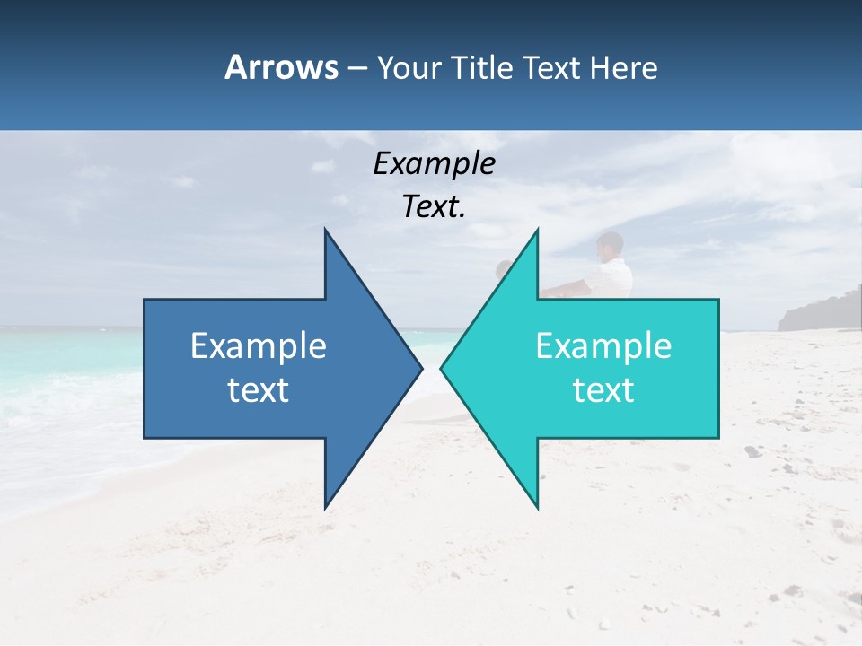 A Man And Woman On A Beach Holding Hands PowerPoint Template