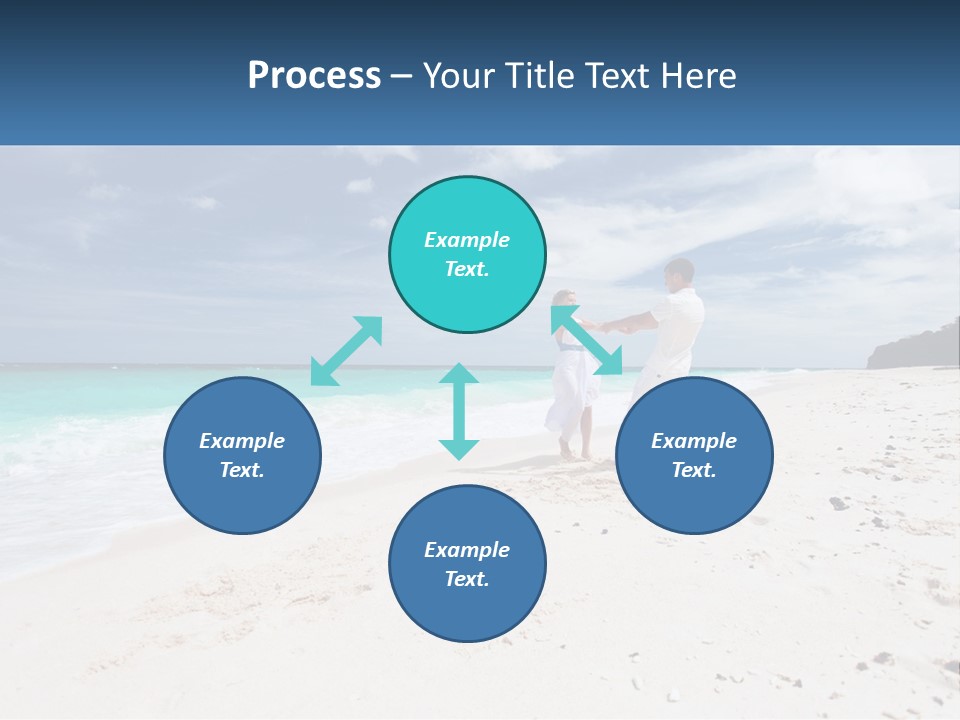 A Man And Woman On A Beach Holding Hands PowerPoint Template