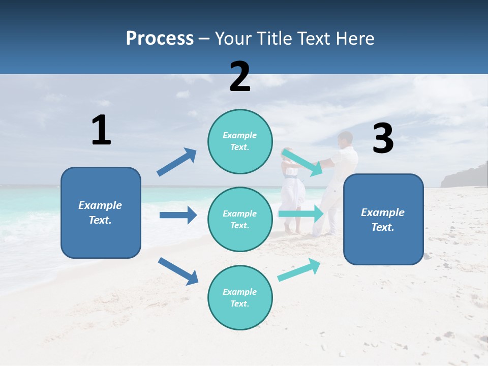 A Man And Woman On A Beach Holding Hands PowerPoint Template