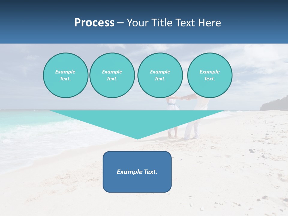 A Man And Woman On A Beach Holding Hands PowerPoint Template