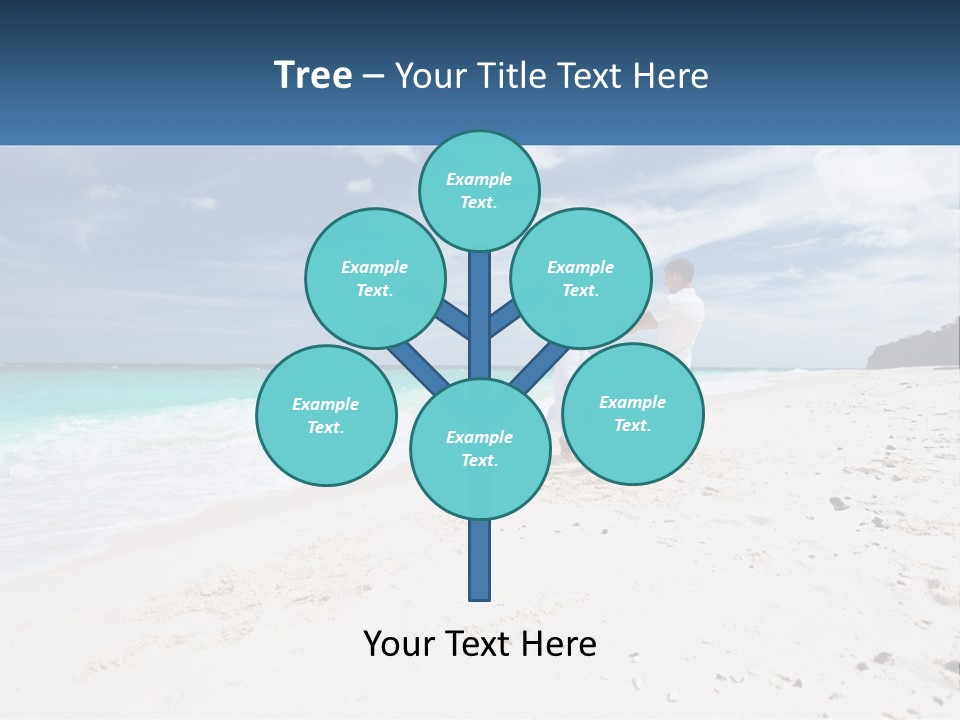 A Man And Woman On A Beach Holding Hands PowerPoint Template