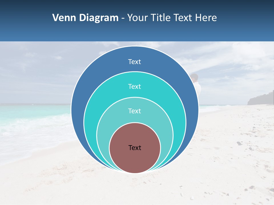 A Man And Woman On A Beach Holding Hands PowerPoint Template