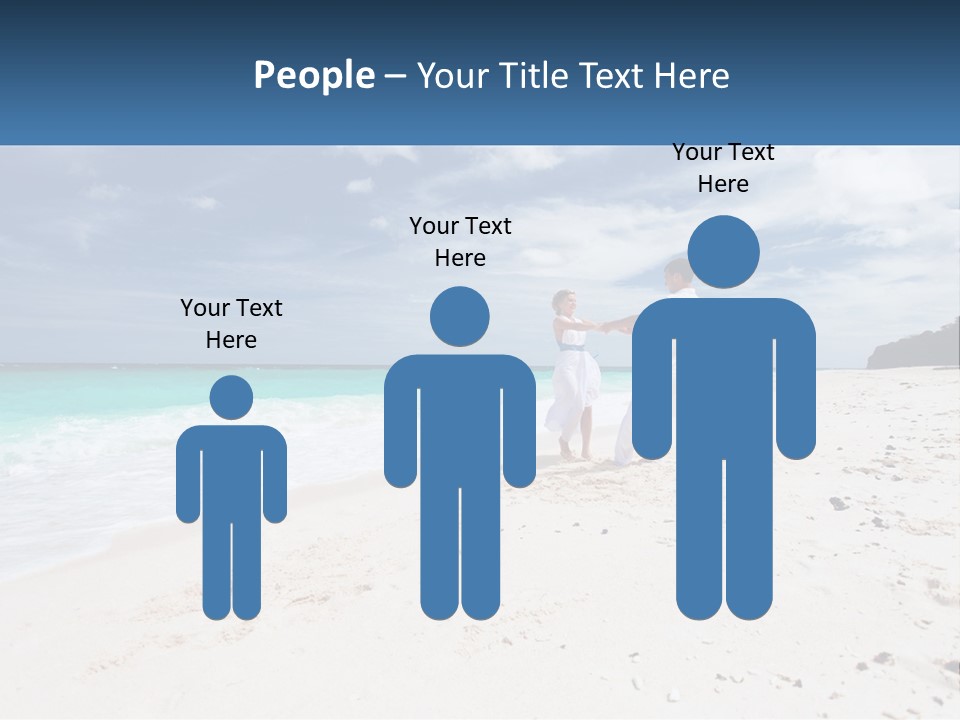 A Man And Woman On A Beach Holding Hands PowerPoint Template