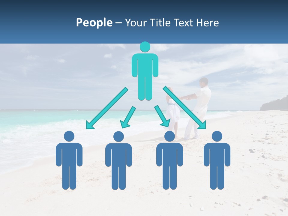 A Man And Woman On A Beach Holding Hands PowerPoint Template