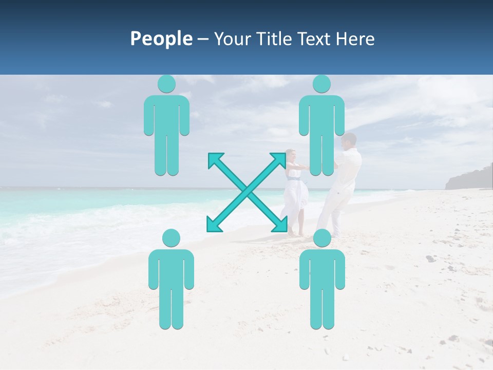 A Man And Woman On A Beach Holding Hands PowerPoint Template