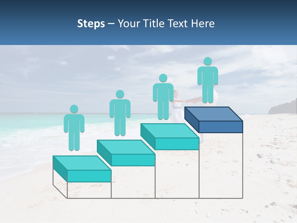 A Man And Woman On A Beach Holding Hands PowerPoint Template