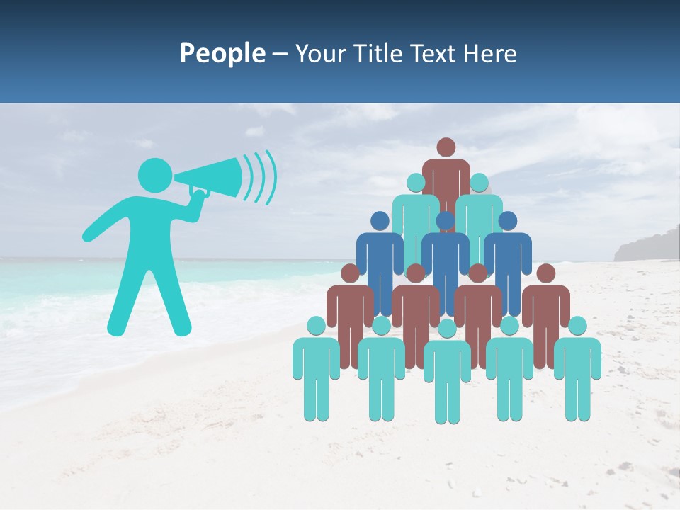 A Man And Woman On A Beach Holding Hands PowerPoint Template