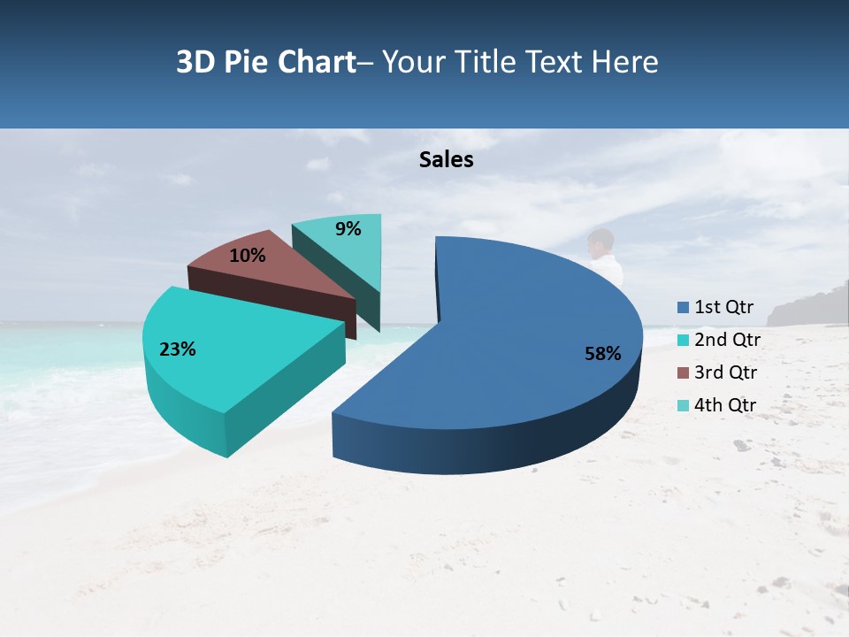 A Man And Woman On A Beach Holding Hands PowerPoint Template