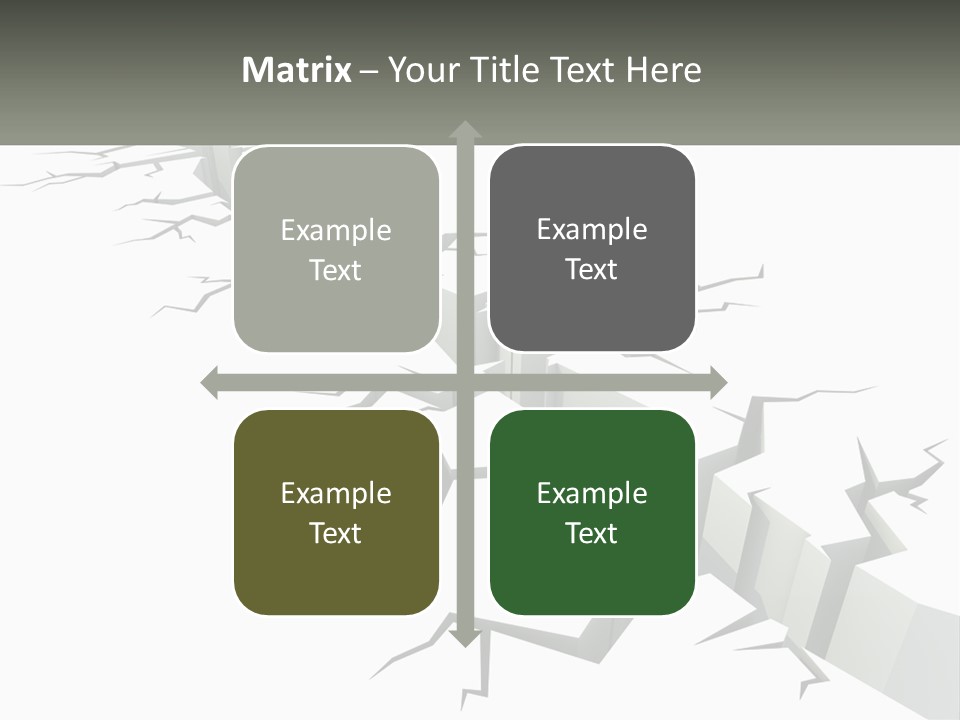 A Crack In The Ground With A White Background PowerPoint Template