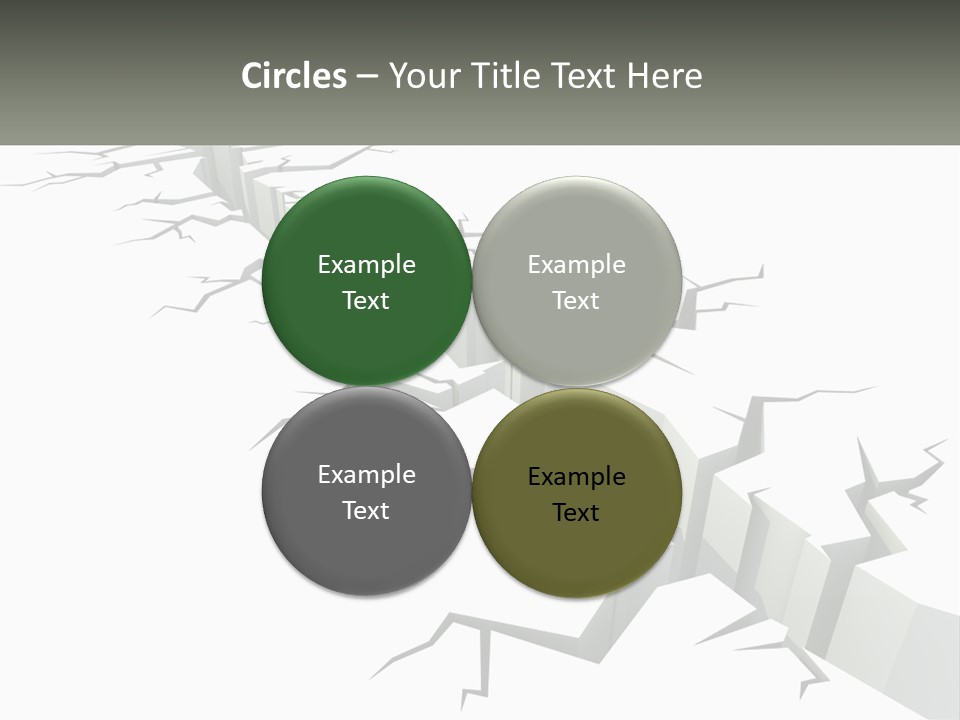 A Crack In The Ground With A White Background PowerPoint Template