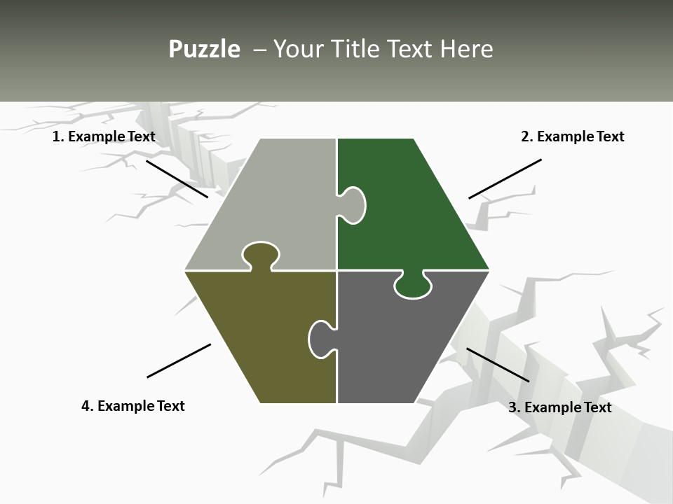 A Crack In The Ground With A White Background PowerPoint Template