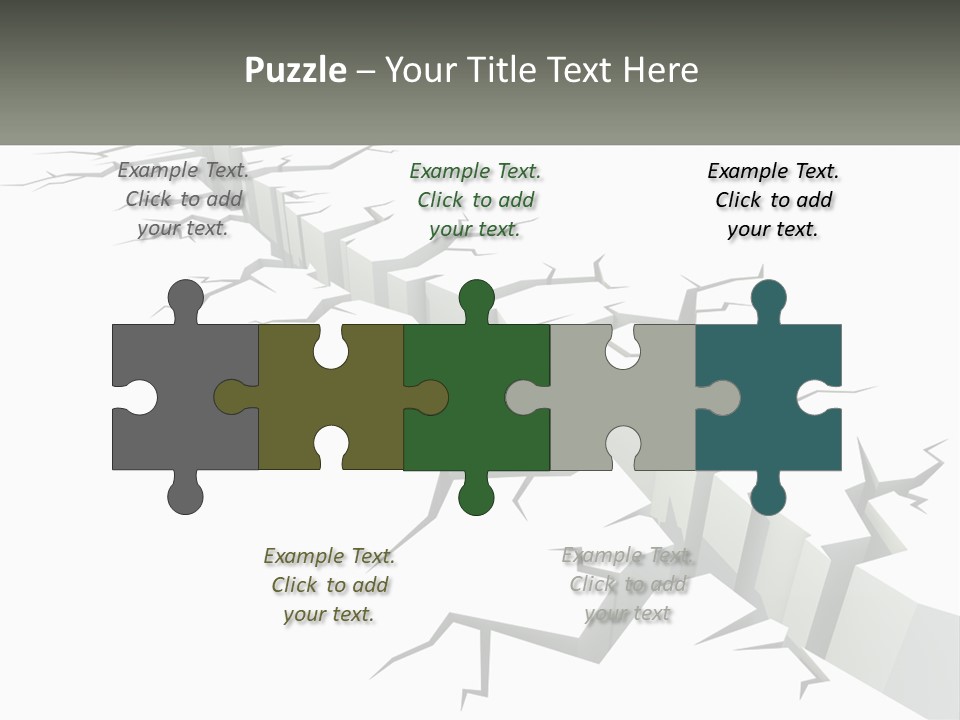 A Crack In The Ground With A White Background PowerPoint Template