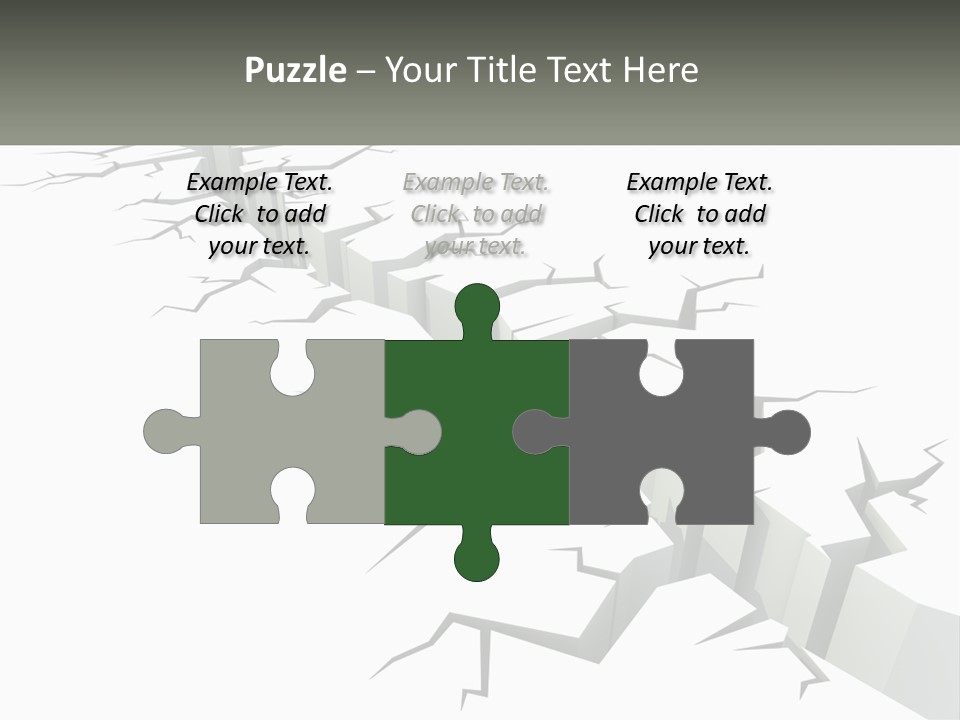 A Crack In The Ground With A White Background PowerPoint Template