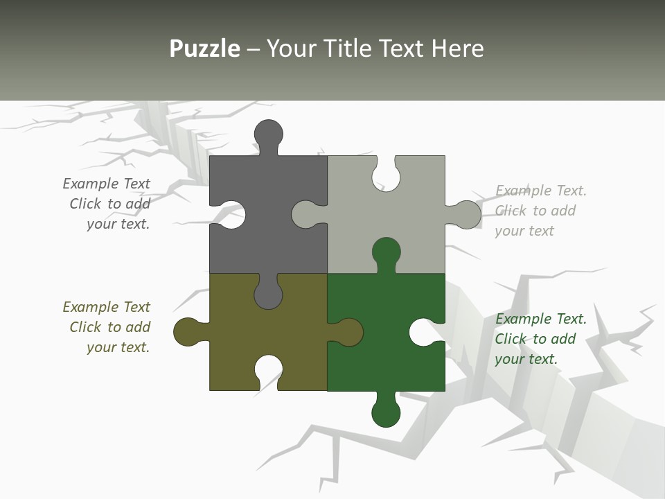 A Crack In The Ground With A White Background PowerPoint Template