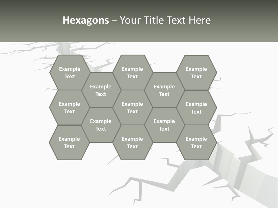 A Crack In The Ground With A White Background PowerPoint Template