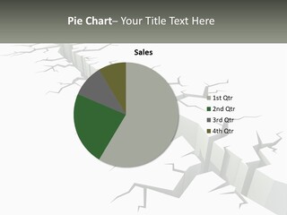 A Crack In The Ground With A White Background PowerPoint Template