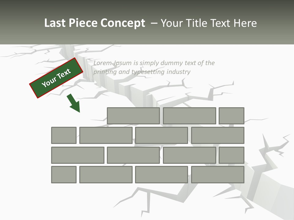 A Crack In The Ground With A White Background PowerPoint Template