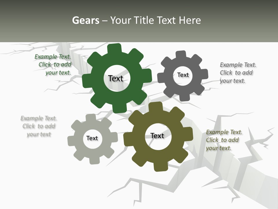 A Crack In The Ground With A White Background PowerPoint Template