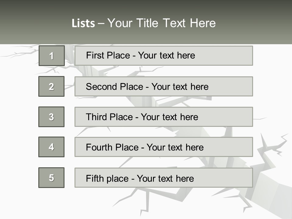 A Crack In The Ground With A White Background PowerPoint Template