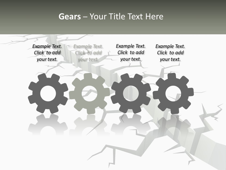 A Crack In The Ground With A White Background PowerPoint Template