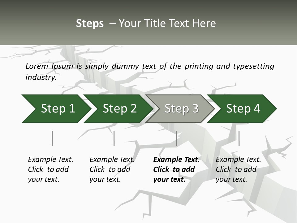 A Crack In The Ground With A White Background PowerPoint Template