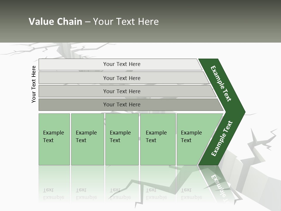 A Crack In The Ground With A White Background PowerPoint Template