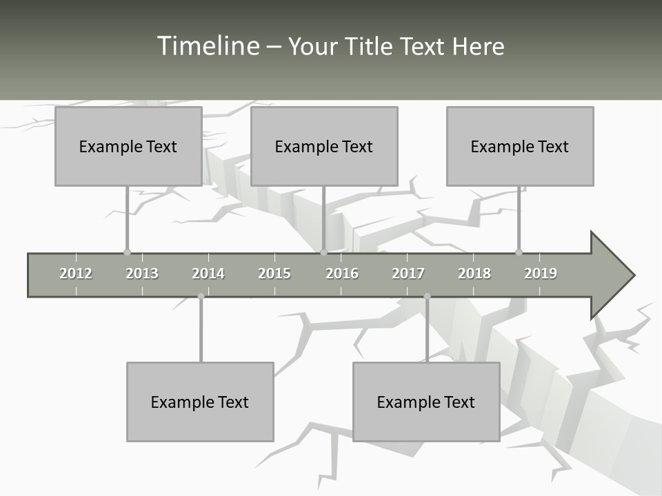 A Crack In The Ground With A White Background PowerPoint Template