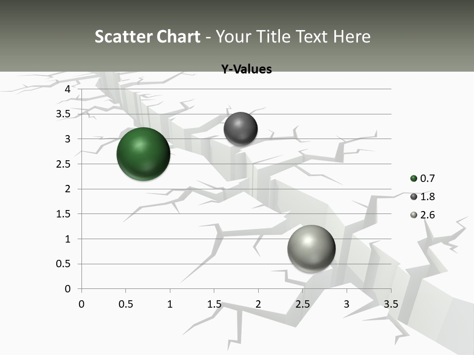 A Crack In The Ground With A White Background PowerPoint Template