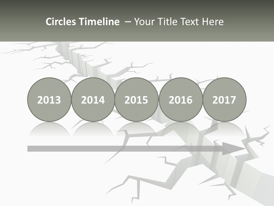 A Crack In The Ground With A White Background PowerPoint Template