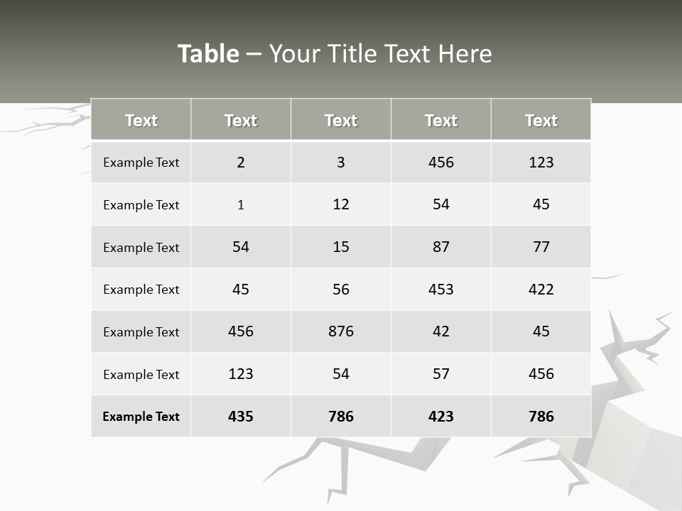 A Crack In The Ground With A White Background PowerPoint Template