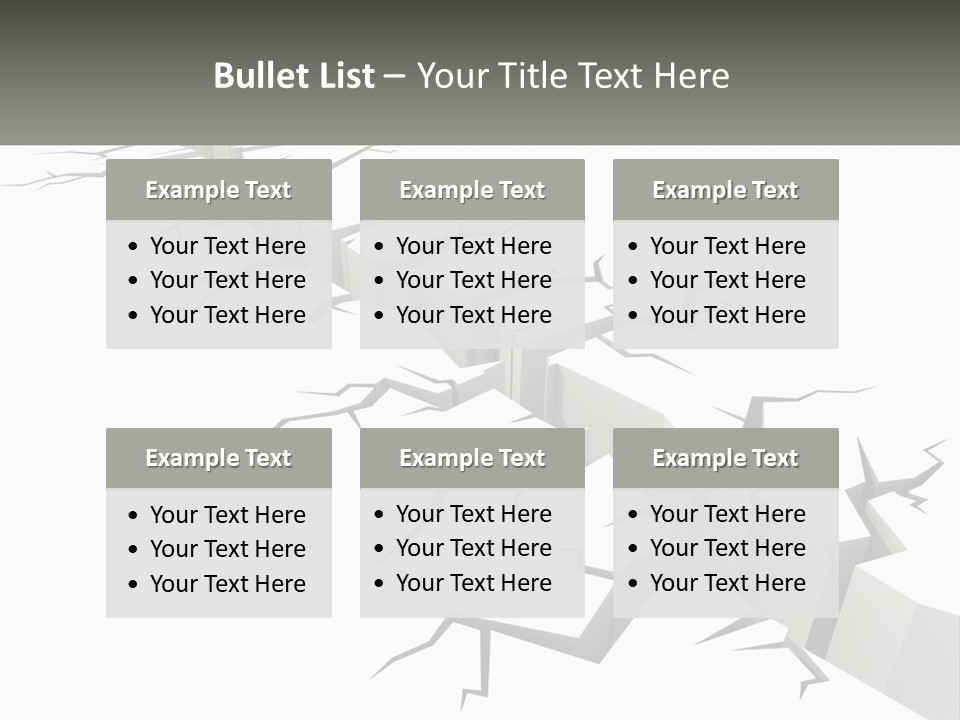 A Crack In The Ground With A White Background PowerPoint Template