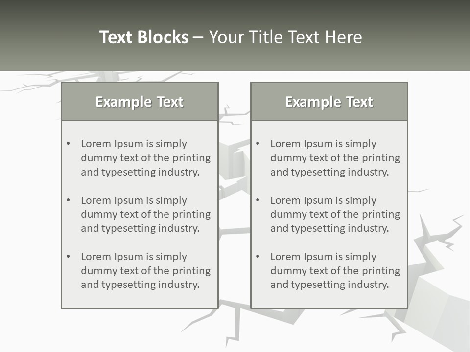 A Crack In The Ground With A White Background PowerPoint Template